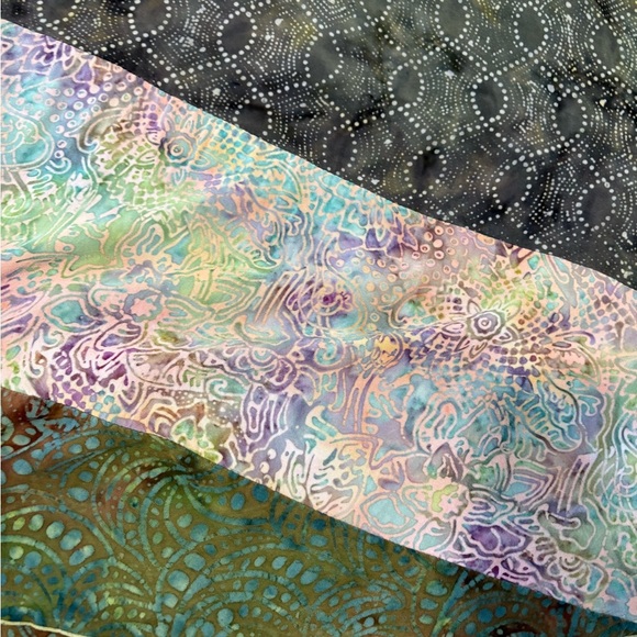 Santiki Patchwork Printed Gypsy Boho Indonesian Midi Skirt Size Small - Picture 2 of 10